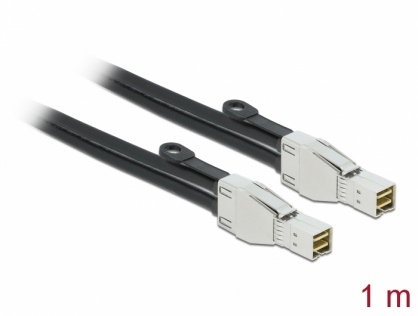Cablu PCI Express Mini SAS HD SFF-8674 la SFF-8674 1m, Delock 86621